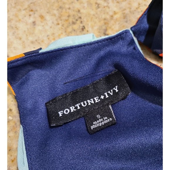 Fortune and Ivy Size Small Dress Striped 70's Maxi Long Slit Sleeveless Straps - Picture 4 of 12